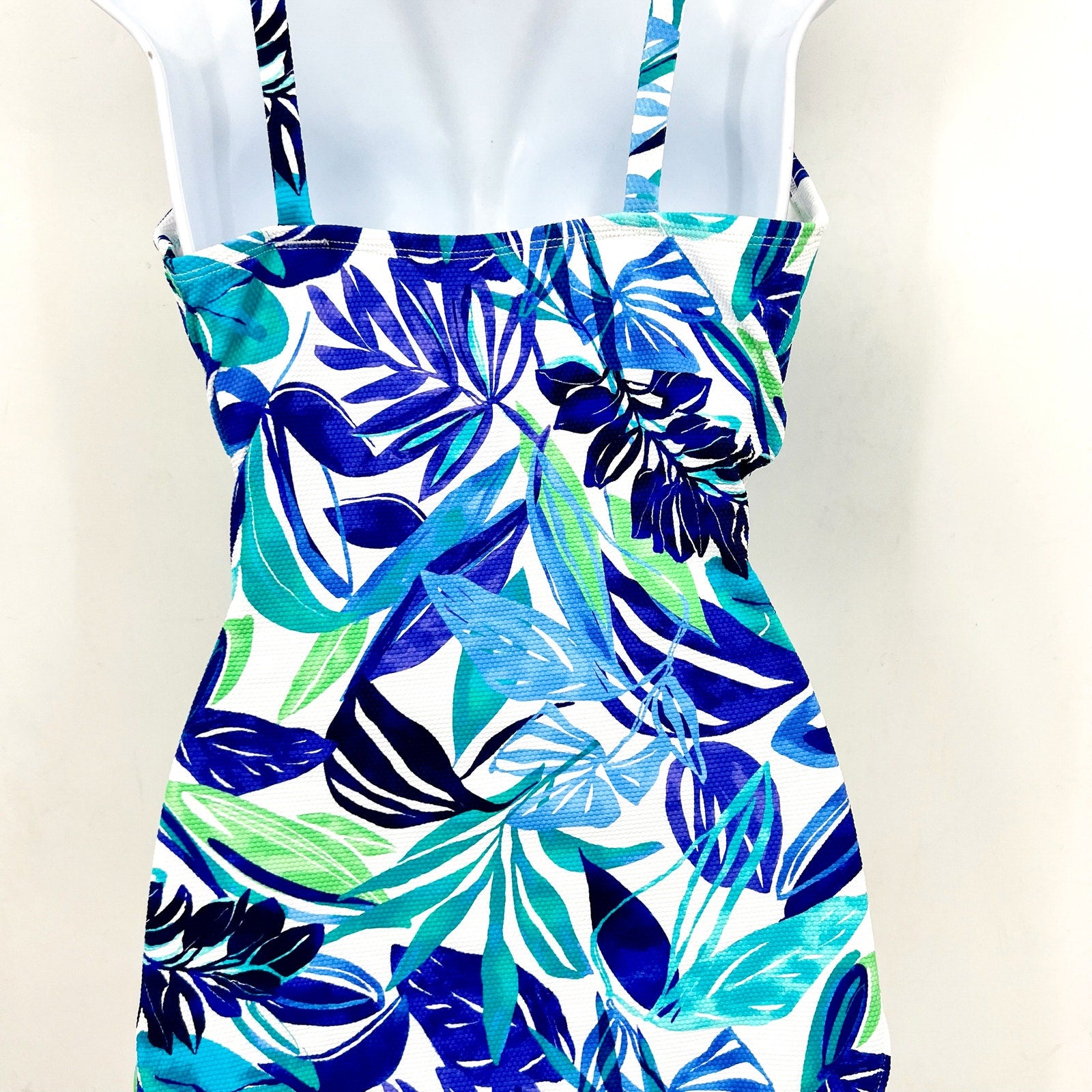 TOMMY BAHAMA Island Cays Marina One Piece Swimsuit Size 14 Beach Glass Blue NWT