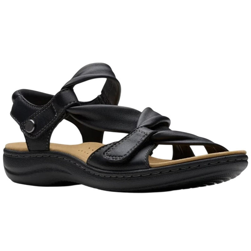 Clarks Womens Laurieann Bell Sandals US 11 M Black Leather NIB