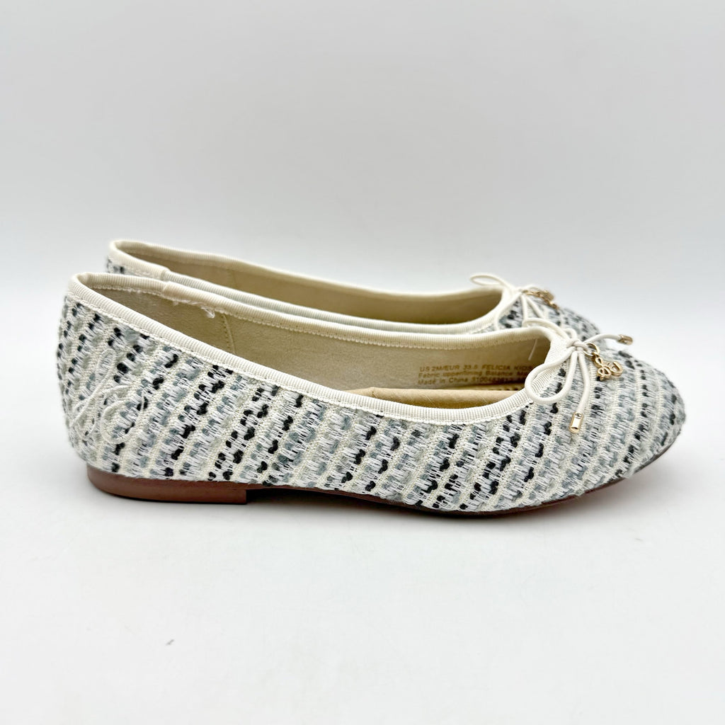 Sam Edelman Kids Felicia Ballet Flats US 3 M EU 35 Taupe Vegan Leather NIB