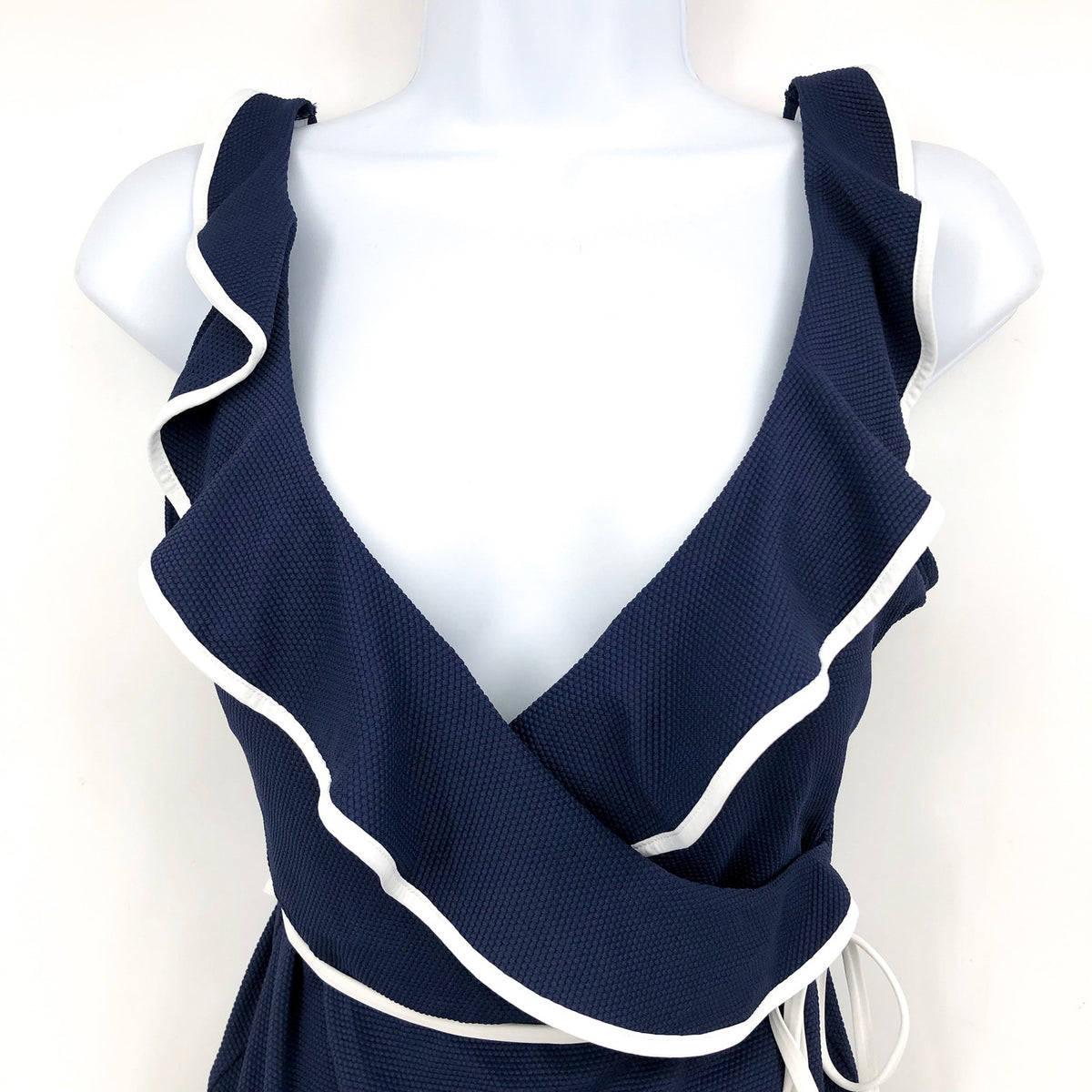 TOMMY BAHAMA One Piece Swimsuit Size 10 Navy Blue Island Cays Cabana Wrap NWT