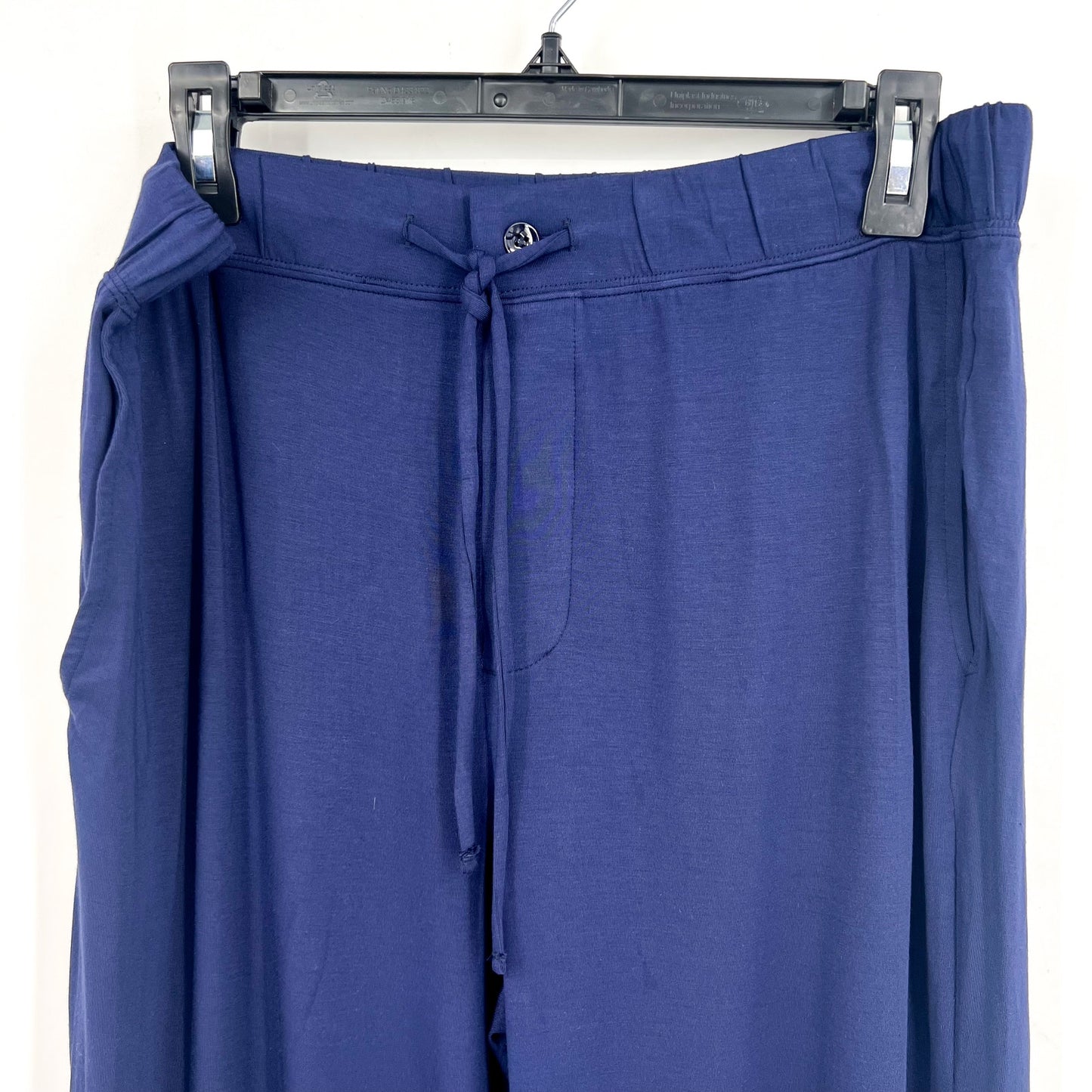 EBERJEY Women's Gisele Long PJ Set Medium Navy Blue Ivory TENCEL Modal NWOT