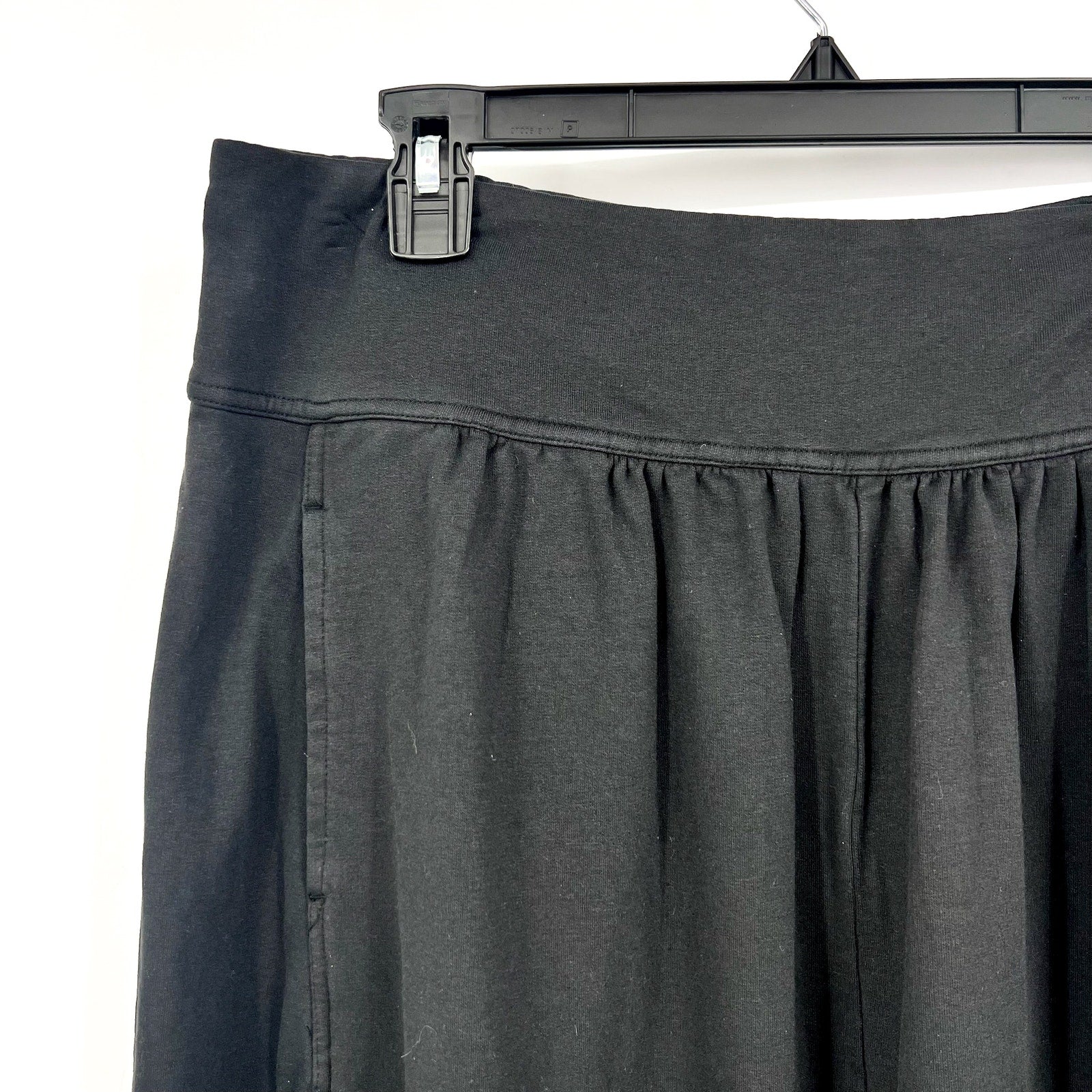 PRANA Mindful Movement Harem Pants Large Black Casual Ankle Pull On Knit NWT