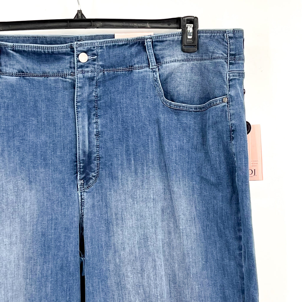 NYDJ Womens Cool Embrace Major Wide Leg Capri Jeans 24WL Compass Blue NWT