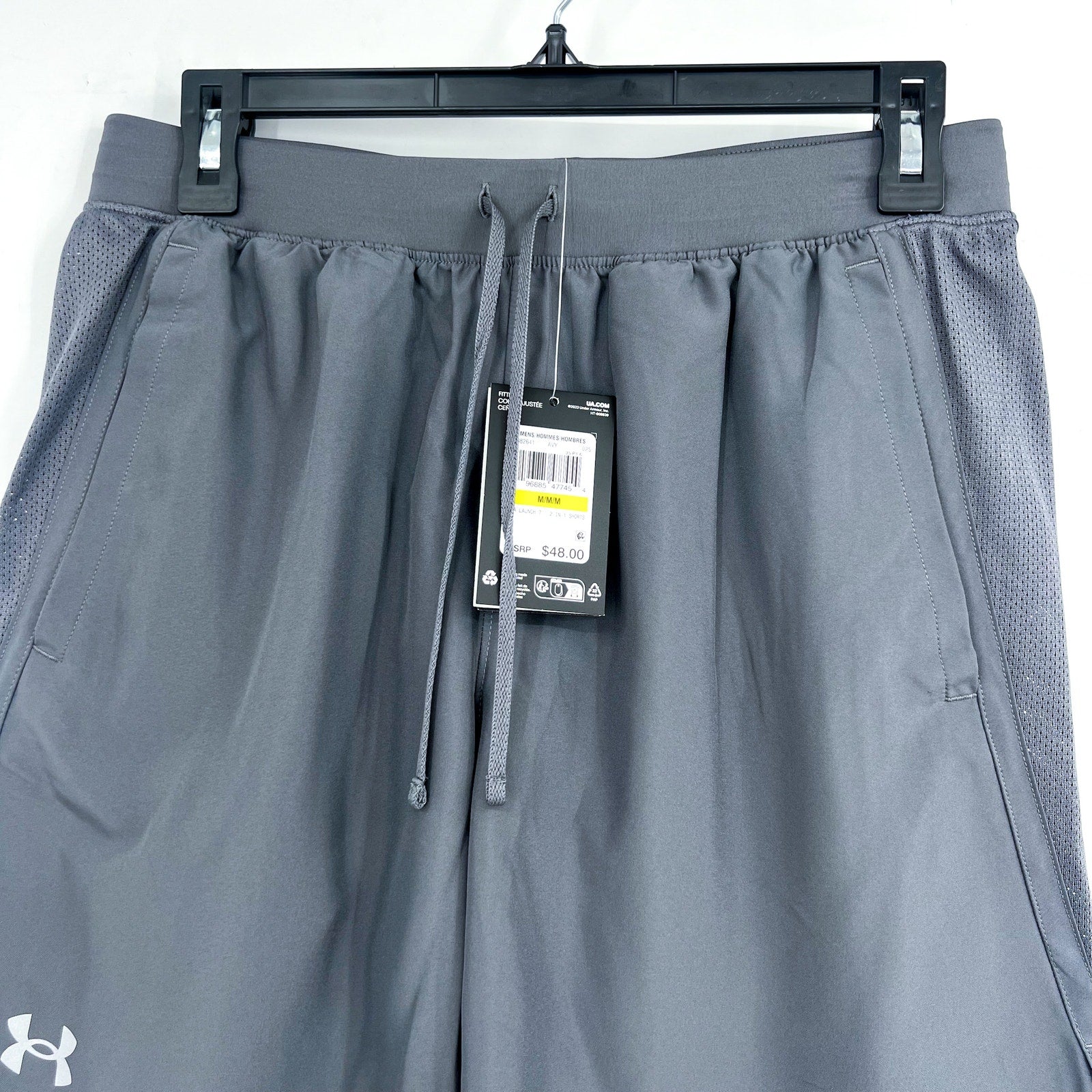 UNDER ARMOUR Men's UA Launch 2-in-1 Athletic Shorts Medium Gray 7" Inseam NWT