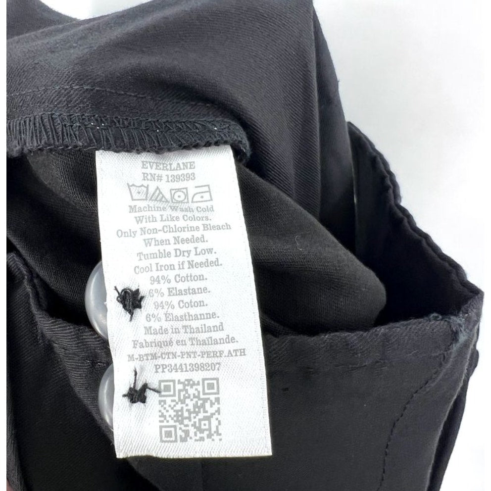 EVERLANE Uniform Mens Performance Chino Pants 34x32 Black Athletic Fit NWT