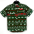 Magellan Boys Laguna Madre Holiday Fair Isle Fishing Shirt Small Green Red NWOT