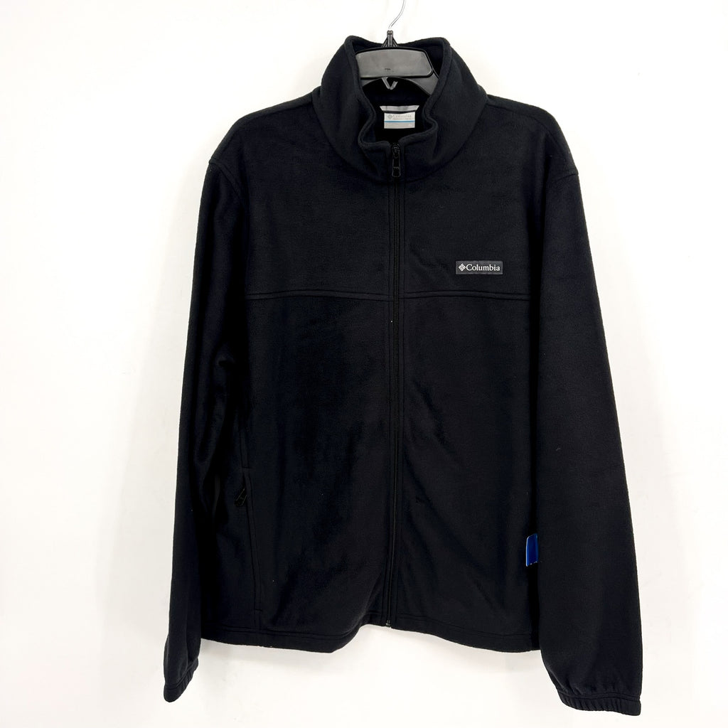 COLUMBIA Men's Granite Mountain Fleece Jacket XL Black Full Zip NWT
