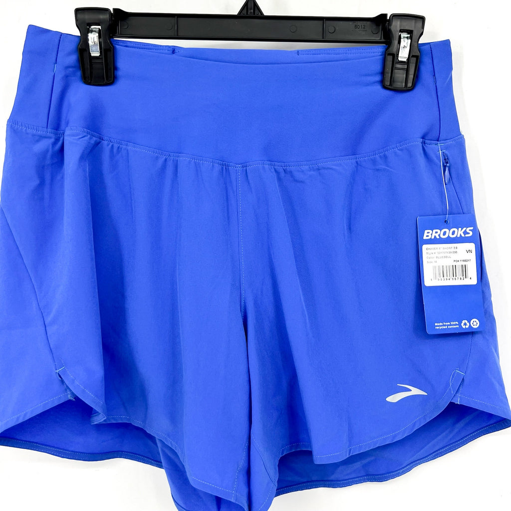 BROOKS Women's Chaser 5" 2-in-1 Shorts 2.0 Medium Bluebell Atheltic NWT