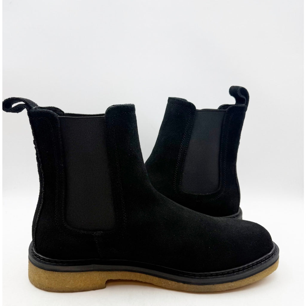 Saint Morta Men's Crepe Chelsea Boot US 8 Black Gum Suede Leather NIB