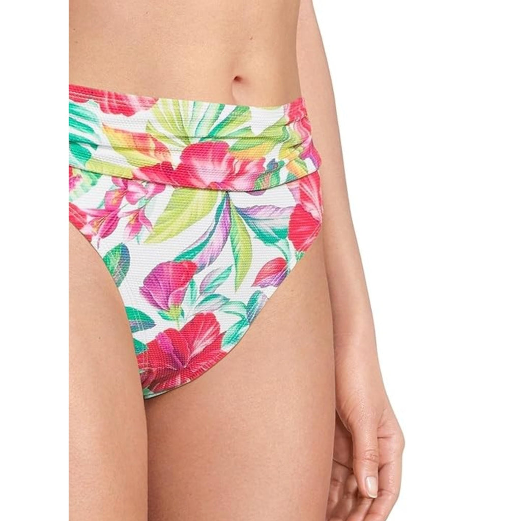 TOMMY BAHAMA Island Cays Fiesta Bikini Bottoms Medium White Pink Floral NWT