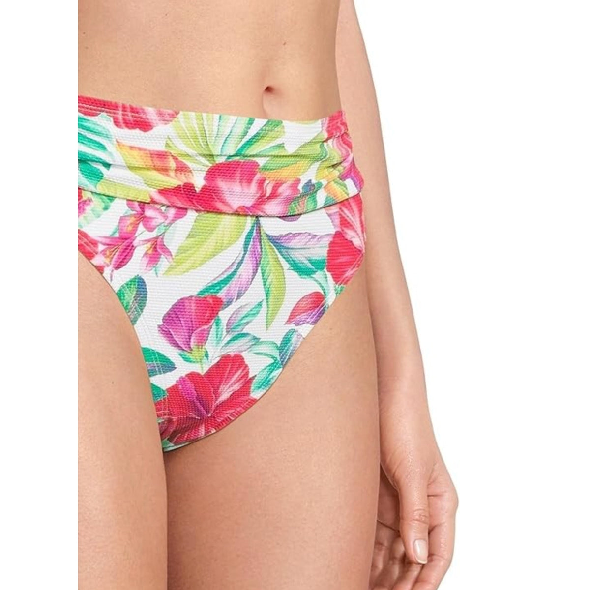 TOMMY BAHAMA Island Cays Fiesta Bikini Bottoms Medium White Pink Floral NWT