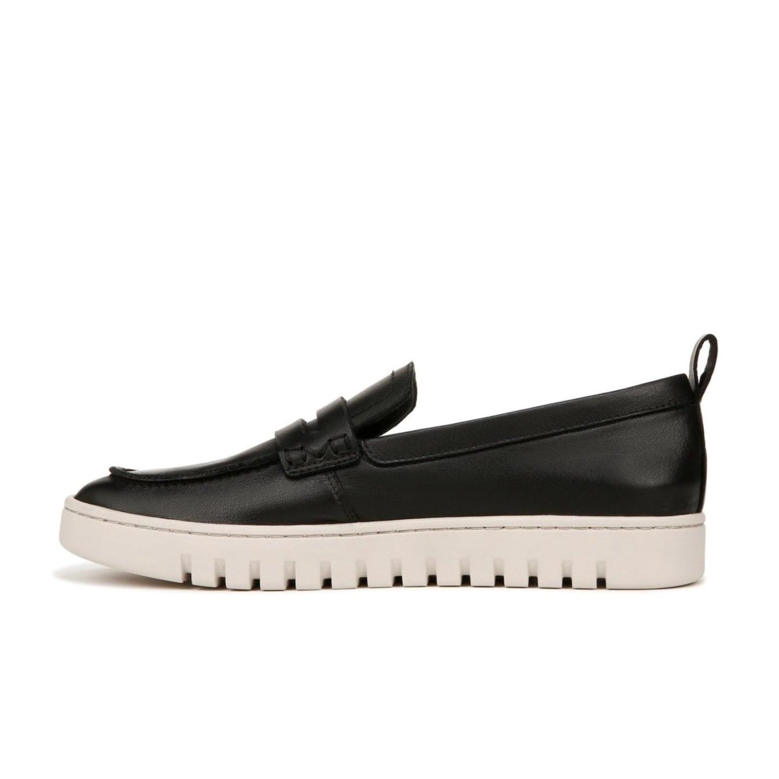 VIONIC Womens Uptown Loafers Size 12 WIDE Black Leather Slip-ons NIB