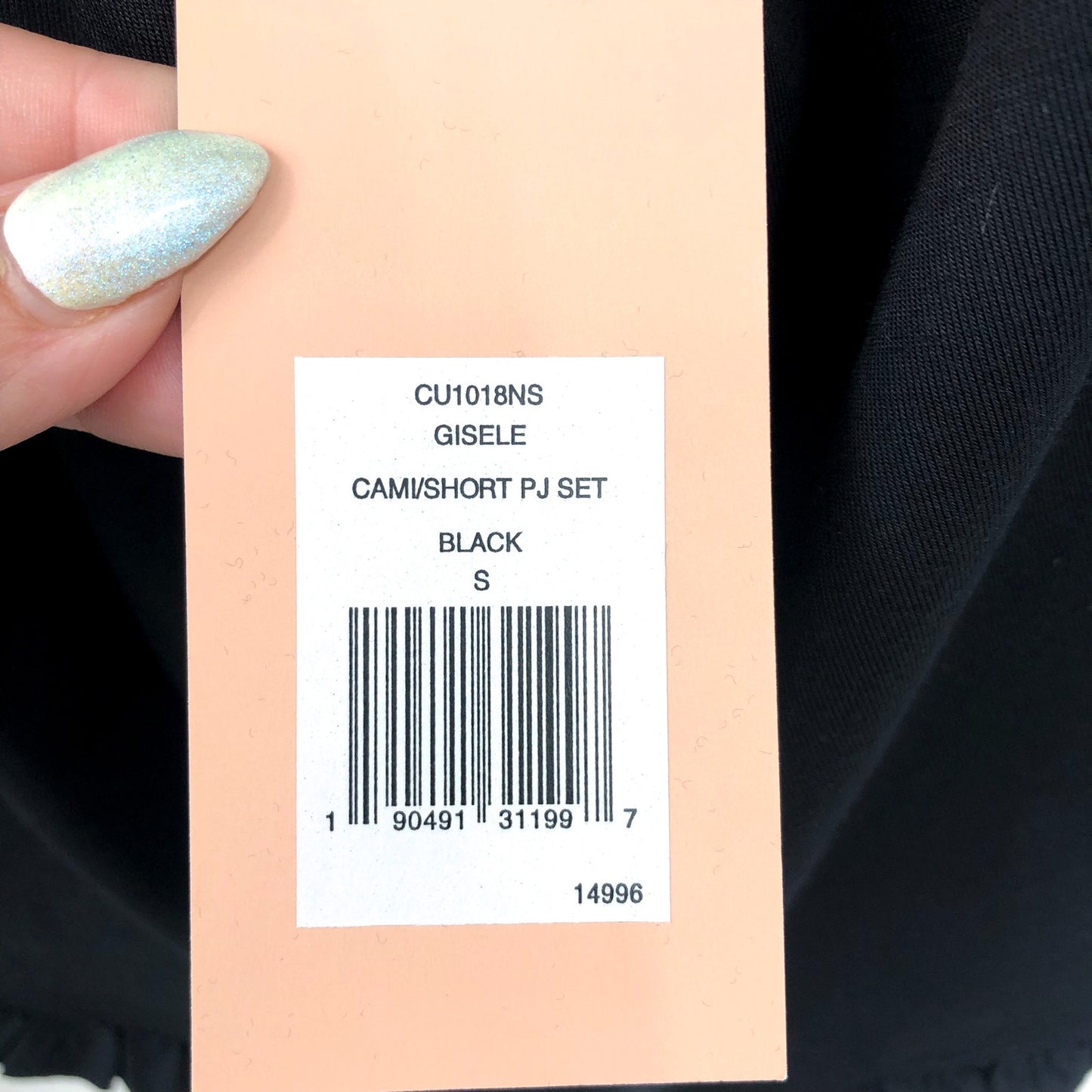 EBERJEY Gisele Ruffle Cami Shortie Short Pajama Set Small Black TENCEL Modal NWT