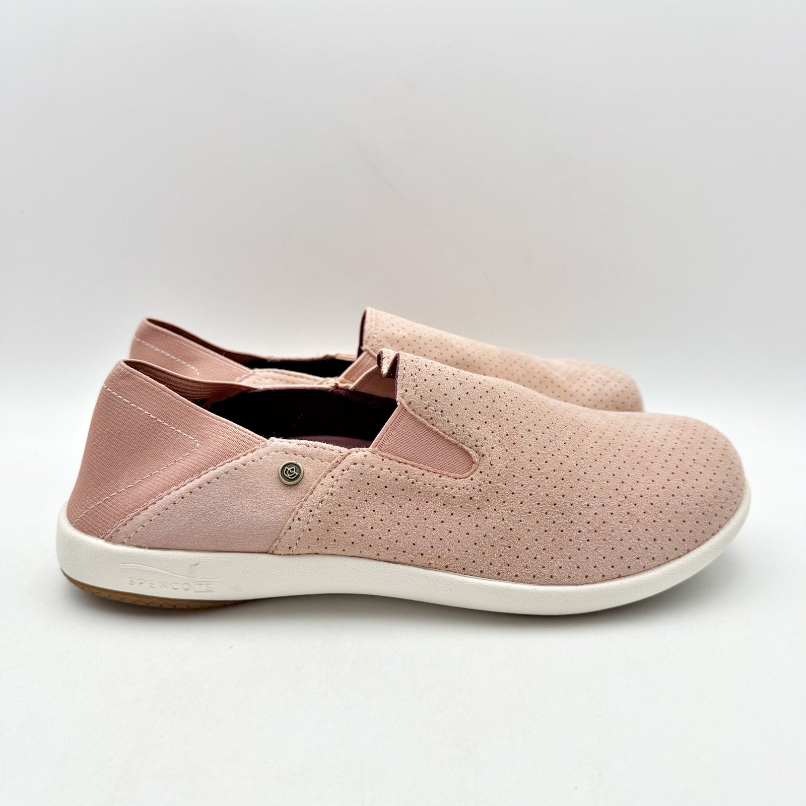 Spenco Waco Womens Siesta Convertible Slip On Shoes Size 9.5 Wide Pink Suede NIB