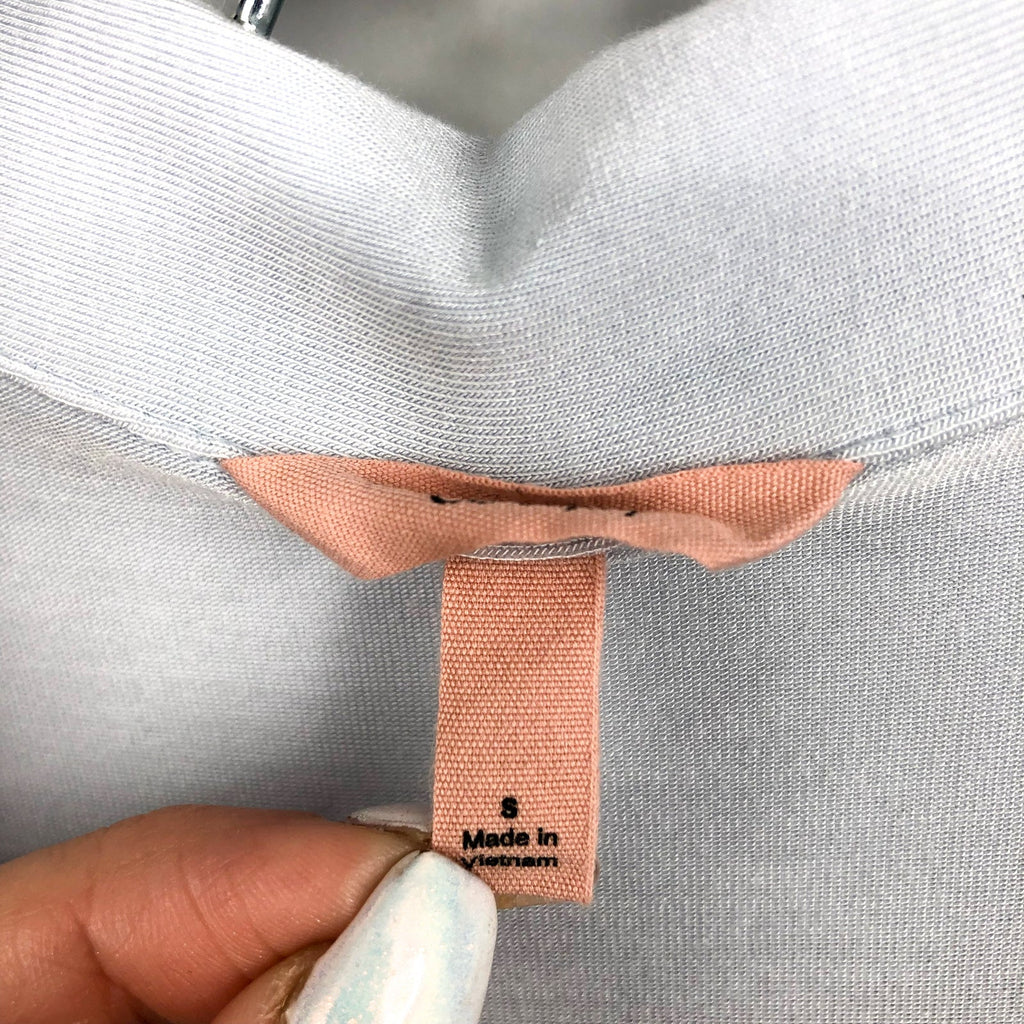 EBERJEY Gisele Relaxed Short PJ Set Small Ice Blue Ivory TENCEL Modal NWOT