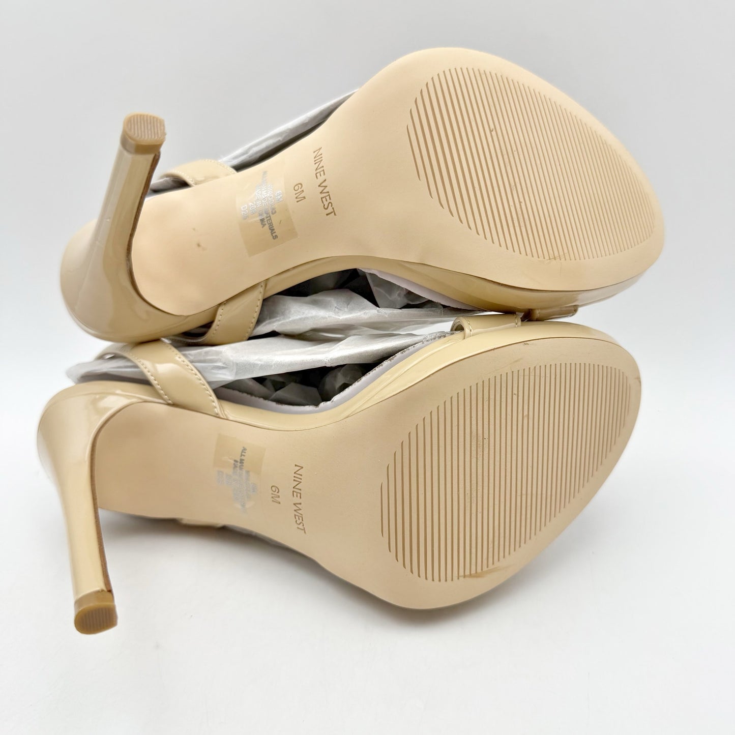 Nine West Womens Loola High Stiletto Heels US 6 M EU 36.5 Light Natural NIB