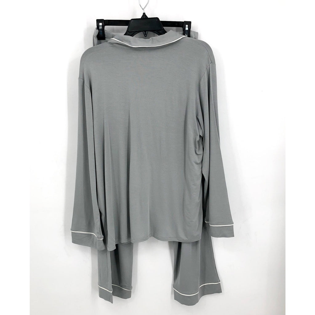 EBERJEY Women's Gisele Long Pajama Set Medium Gray Moonlight TENCEL Modal NWT