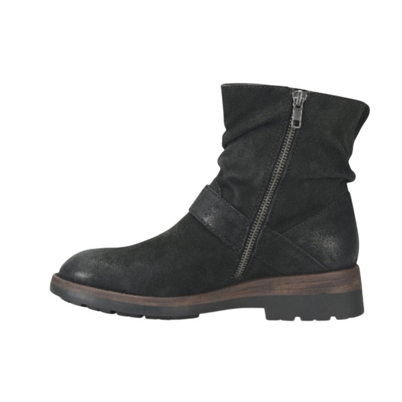 Born Womens Midway Slouch Ankle Booties US 9.5 M EU 40 Black Leather NIB