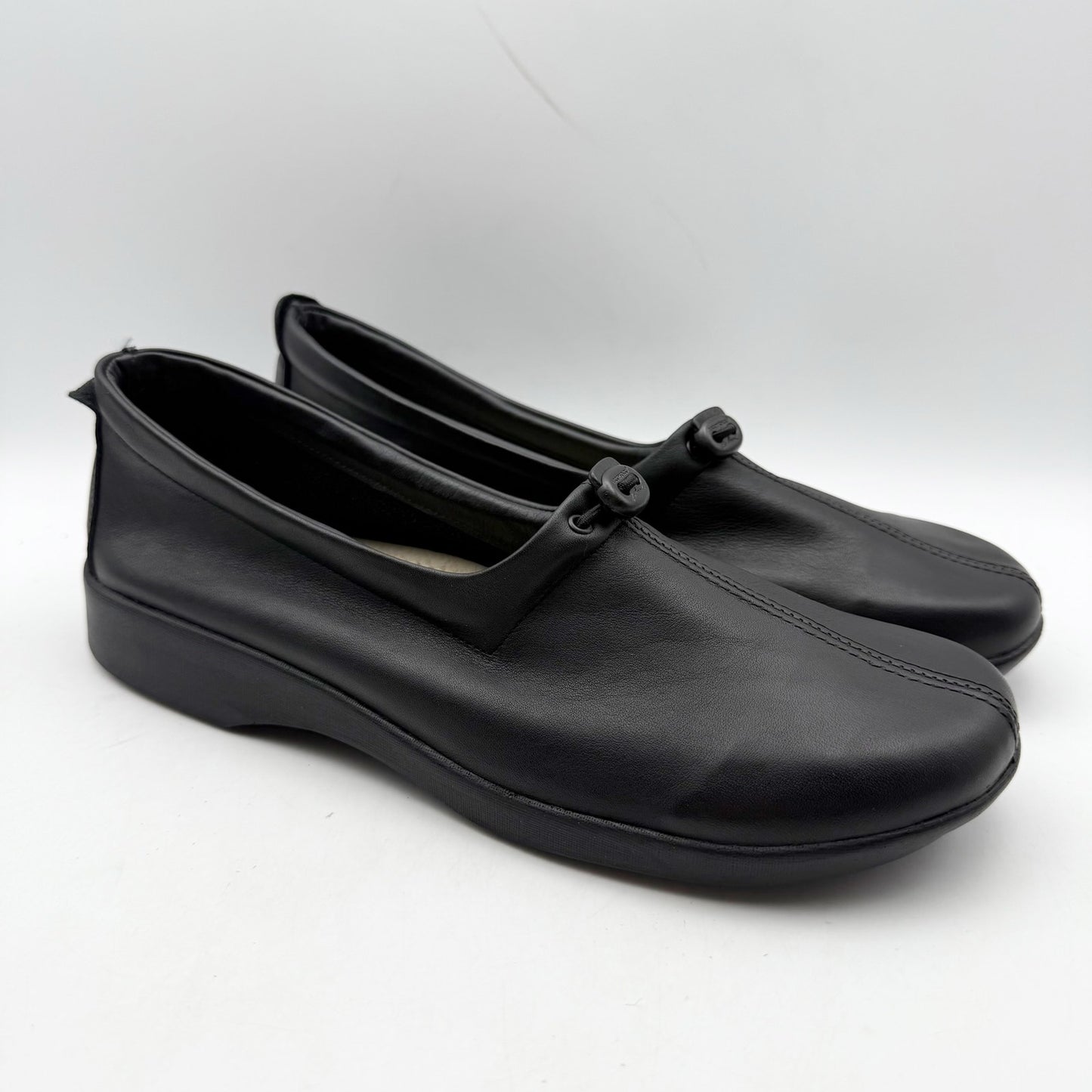 Arcopedico Womens New Queen II Loafers EU 41 US 10 Black Leather Slip On NWOB