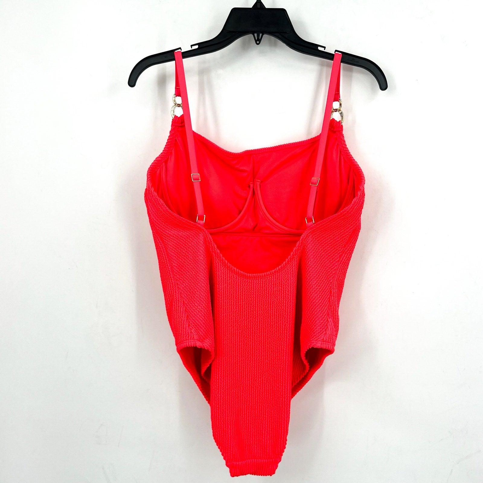 LILLY PULITZER Womens Alizee Crinkled One-Piece Swimsuit Size 10 Mizner Red NWT