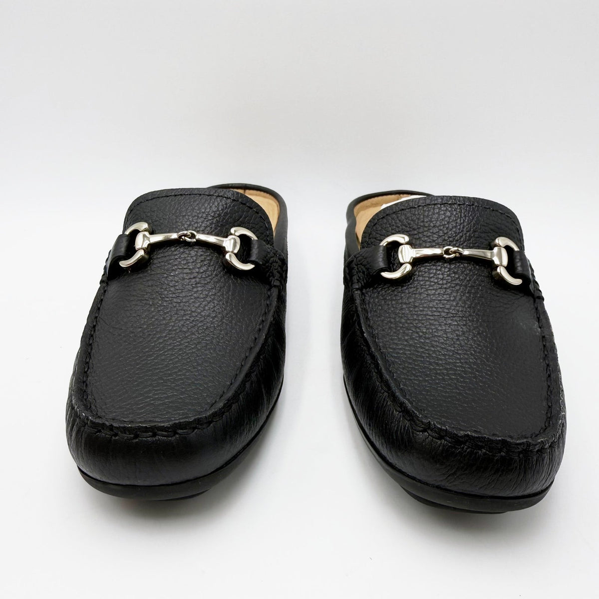 Marc Joseph New York Womens Ocean Drive Bit Mules Size 9 Black Leather NIB