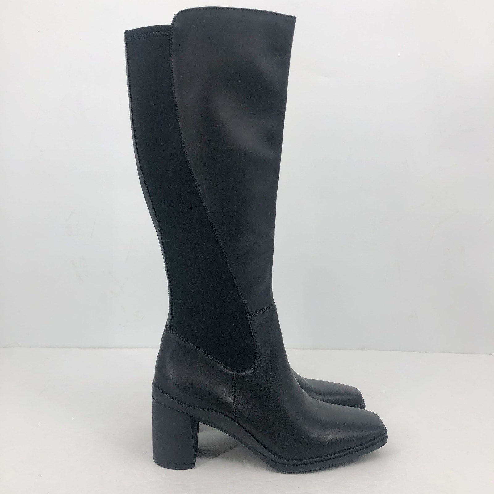 Naturalizer Womens Axel Knee High Boots US 9 M Black Leather Waterproof NWOB