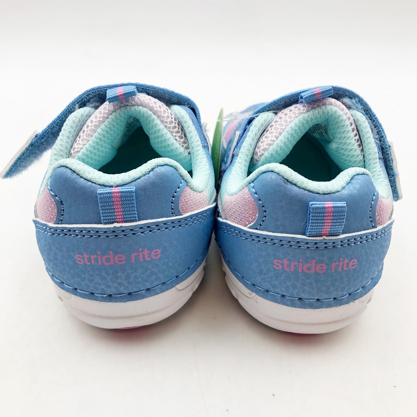 Stride Rite SM Turbo Girls Sneaker Size 6 Blue Pink White Kids Shoe NIB
