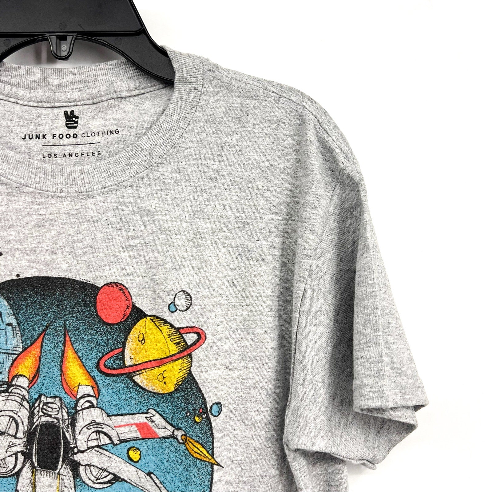 JUNK FOOD CLOTHING KIDS X-Wing Fighter Star Wars Graphic T-Shirt XL Grey NWT