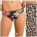 TOMMY BAHAMA Lily Cat Reversible Hipster Bikini Bottoms Medium Black Printed NWT