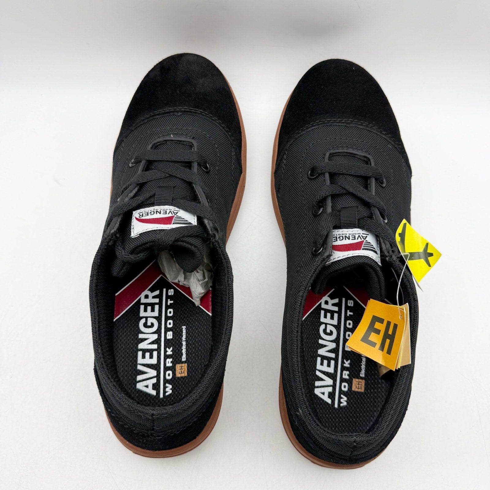 Avenger Mens Blade 3 Eye Low Work Shoes 9 WIDE Black Comp Toe A134 SR EH NIB