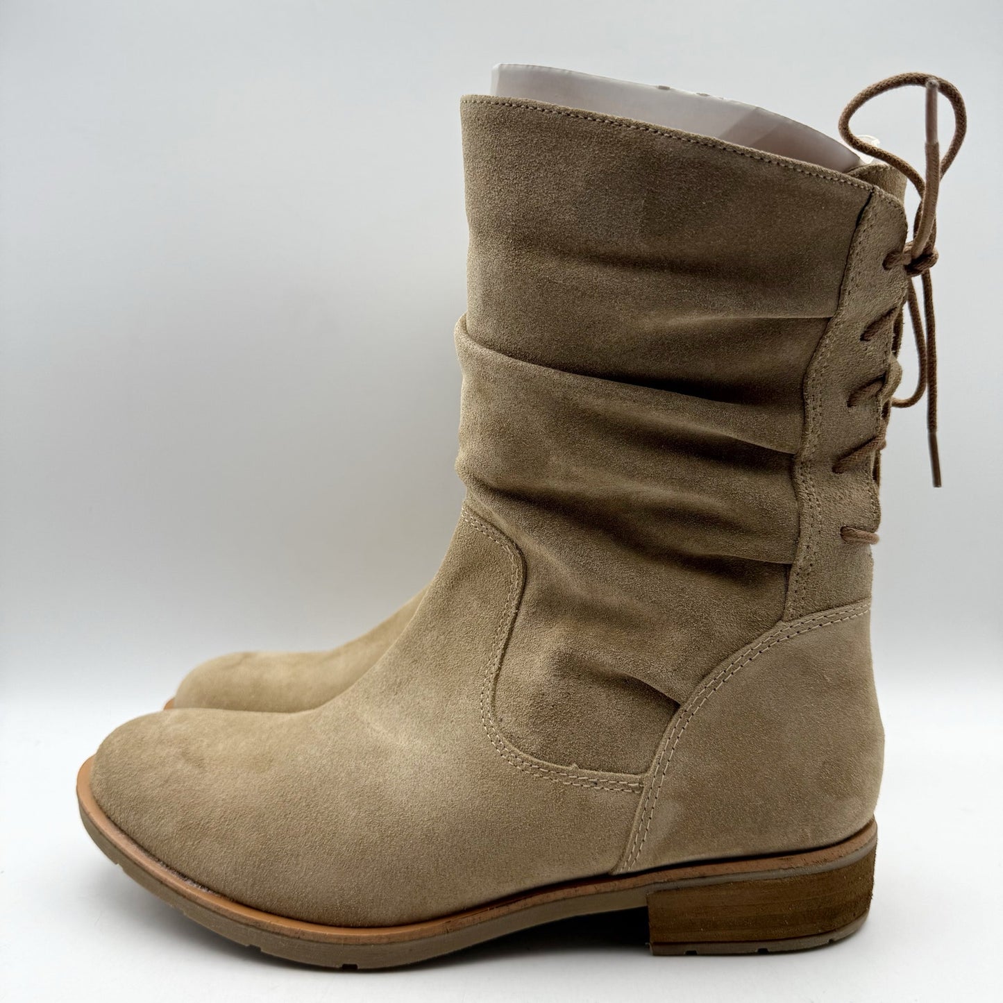 Sofft Womens Sharnell Heel Low Boots US 10 M EU 42 Taupe Suede NIB