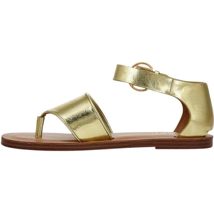 Franco Sarto Womens Ruth Ankle Strap Sandals Size 8 M Green Metallic NIB