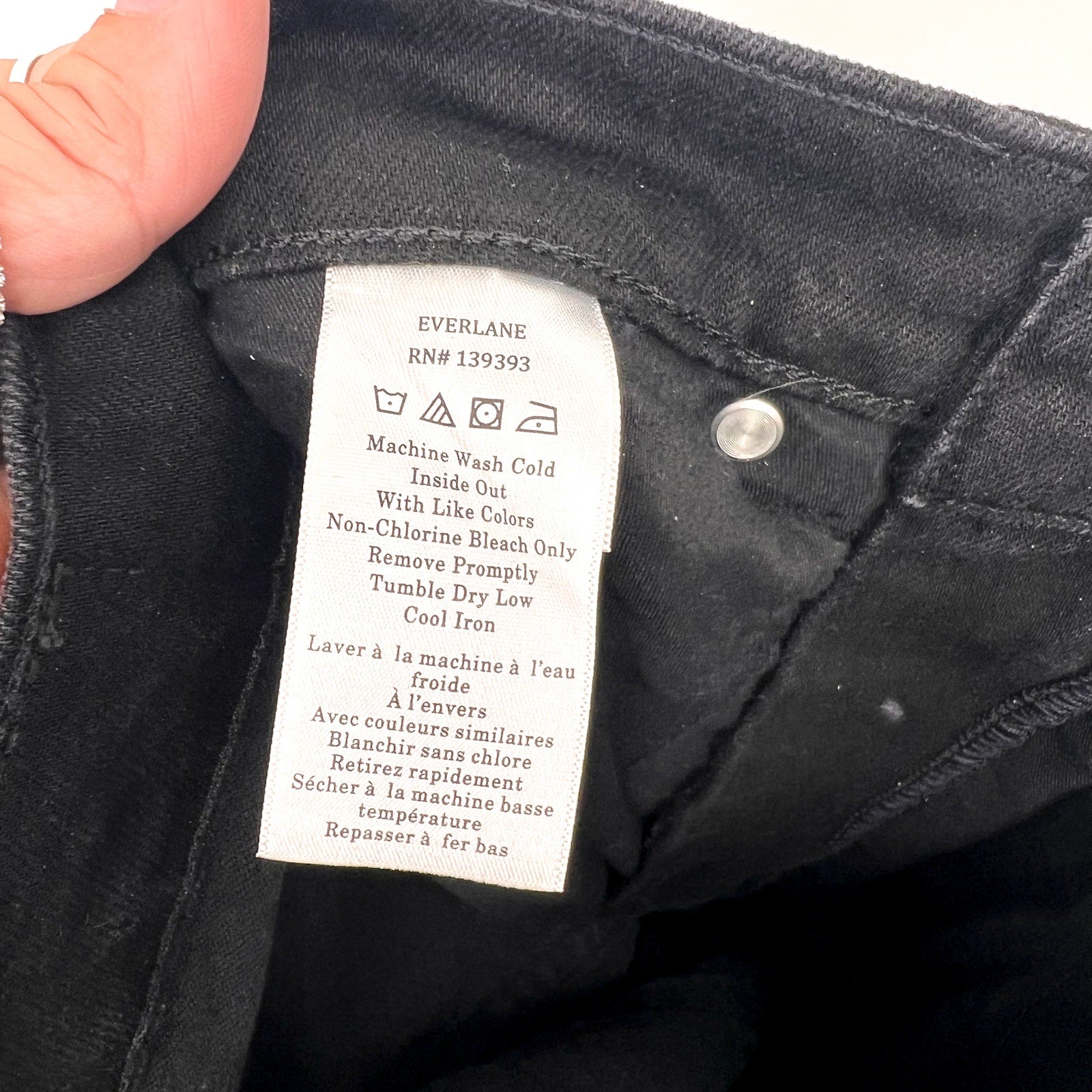 EVERLANE Women's The Way-High Jeans 27x25 Size 4 Coal Black Low Stretch NWT