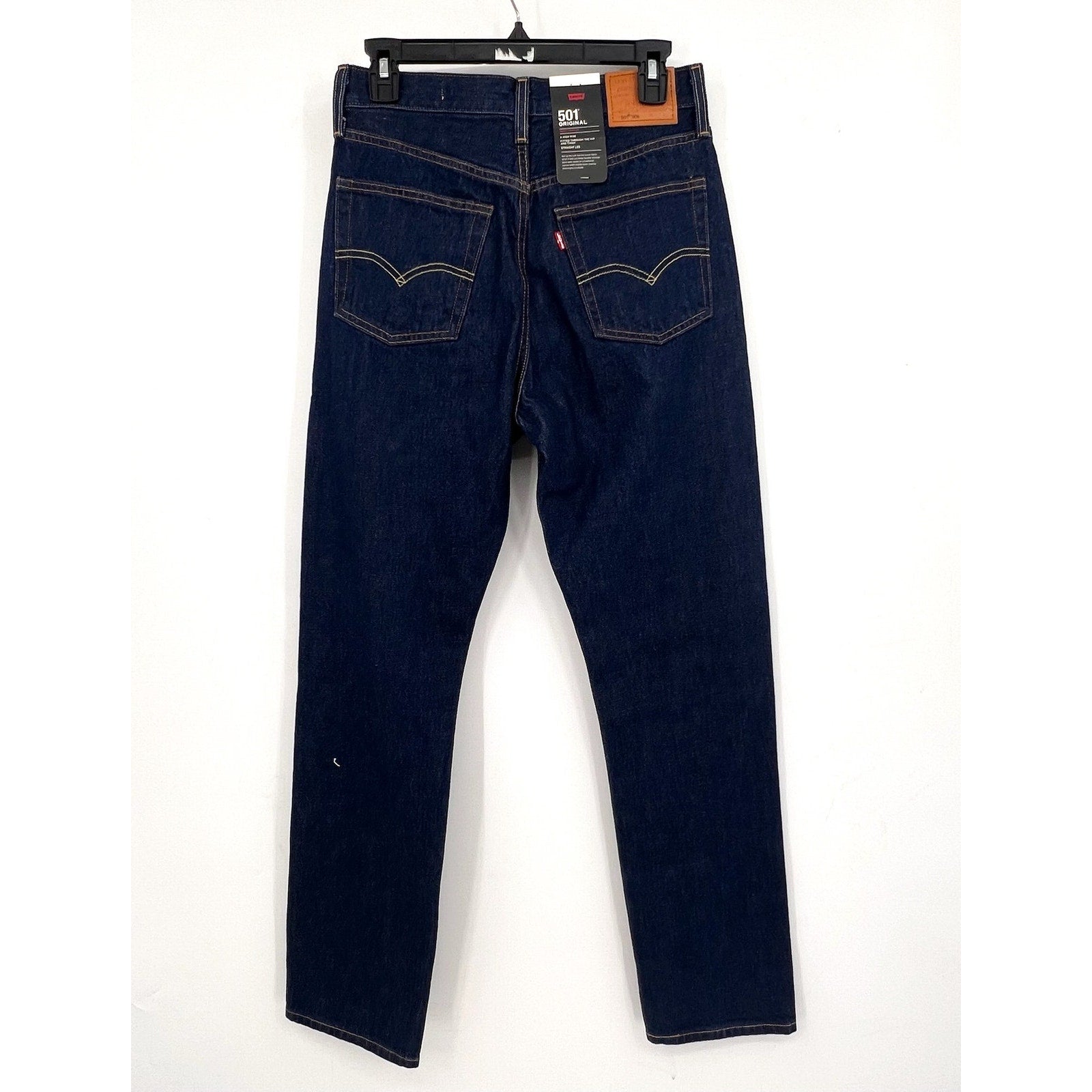 LEVI'S Women 501 Original Fit Selvedge Jean 27x32 US 4 Rinsey Dark 125010560 NWT