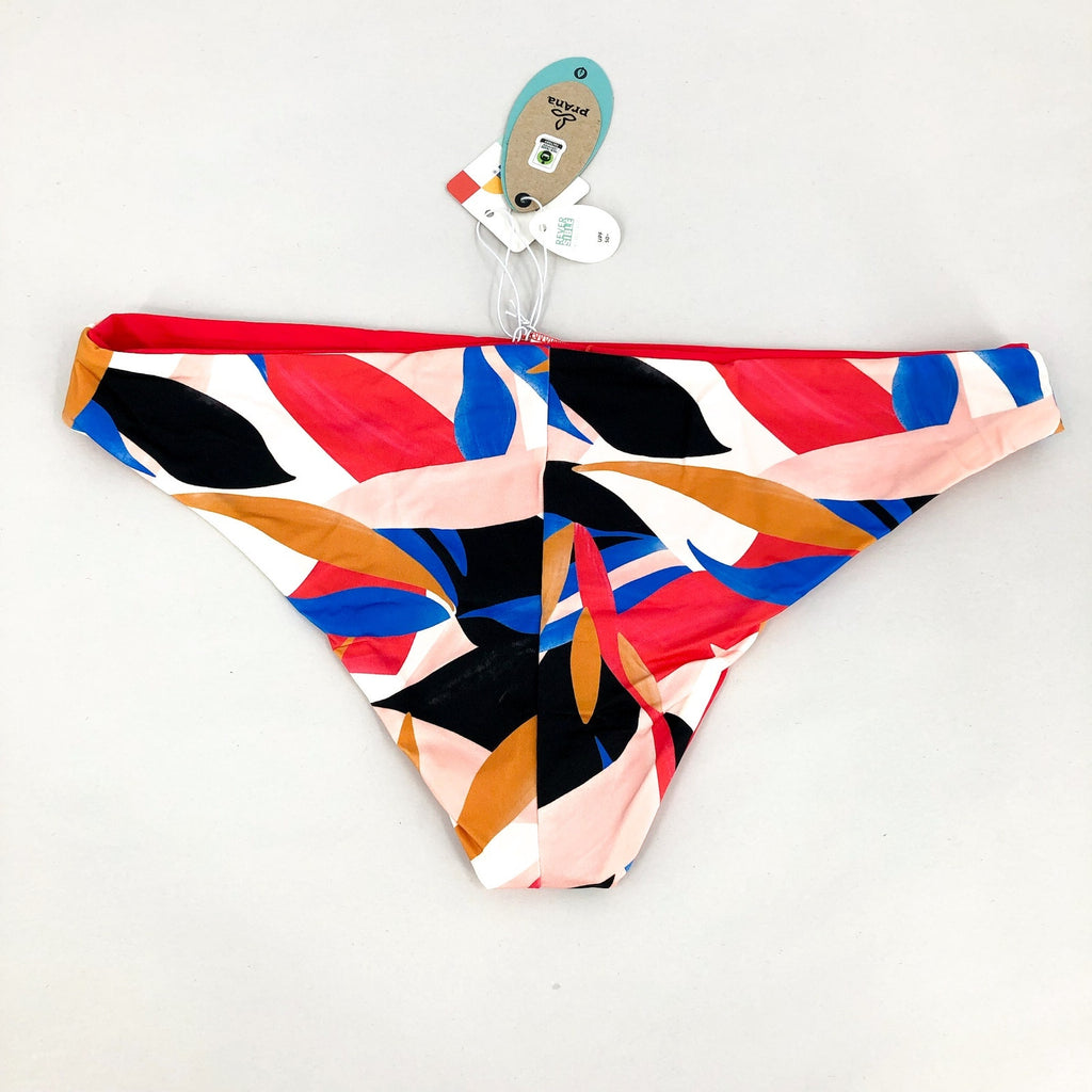 PRANA Women's Gemma Hipster Bikini Bottoms Large Tropics Floral Reversible NWT