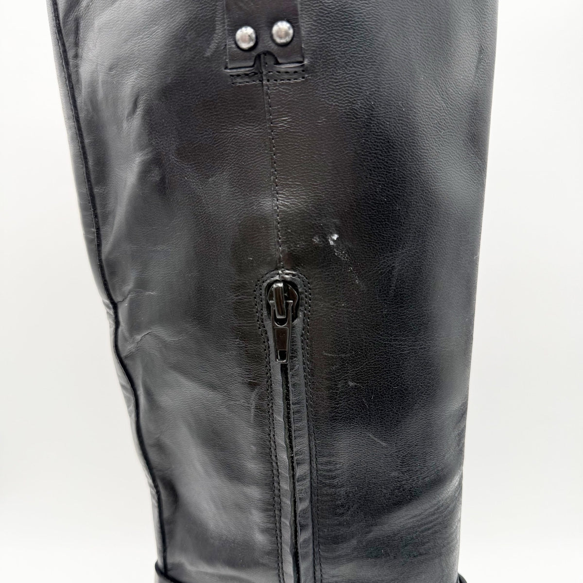 Crown Vintage Womens Reny Knee High Boots Size 7 M Black Leather NWOB