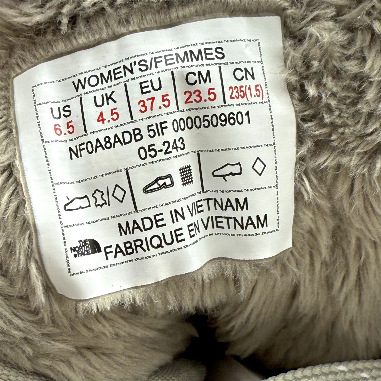 The North Face Womens Shellista V Mid Winter Boots US 6.5 Grey WP Insulated NIB