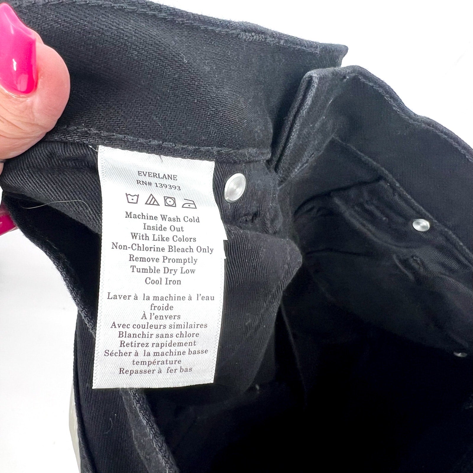 EVERLANE Men's Slim 4-Way Stretch Jeans 33x28 Black Uniform Organic Cotton NWT