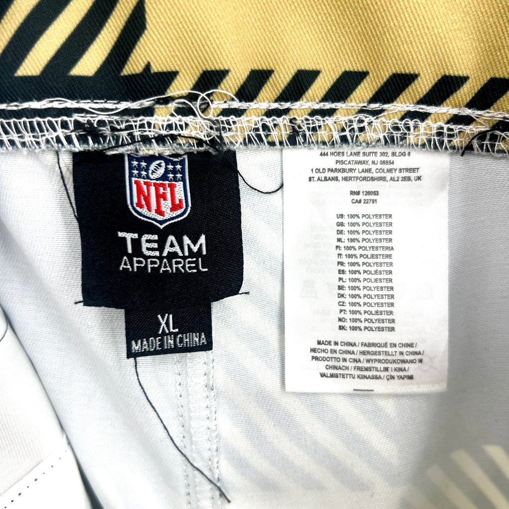 NFL TEAM APPAREL Mens New Orleans Saints Logo Bib Overalls XL Black Gold NWT