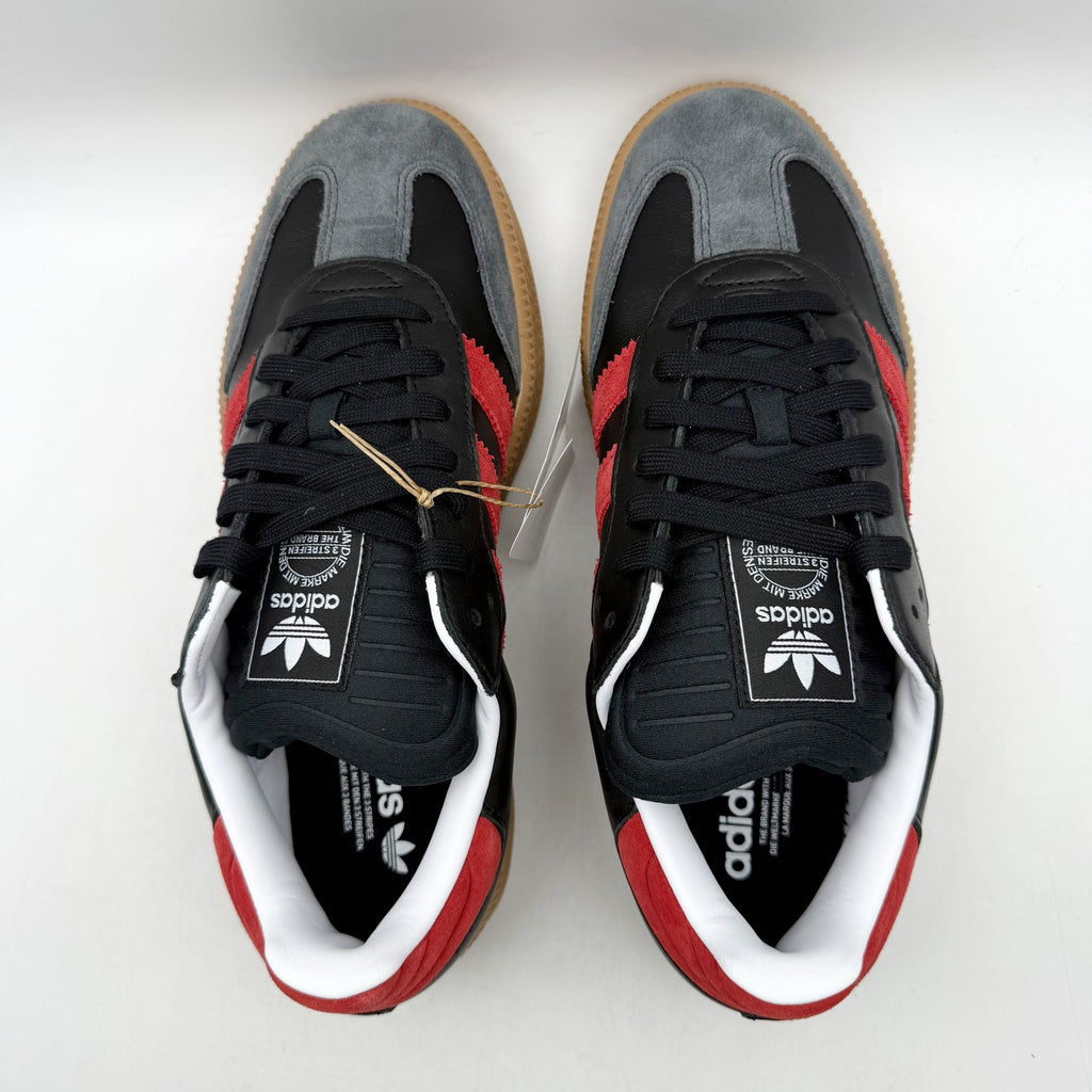 Adidas Samba XLG Sneakers MENS 8.5 WOMENS 9.5 Black Red Suede Athletic NIB