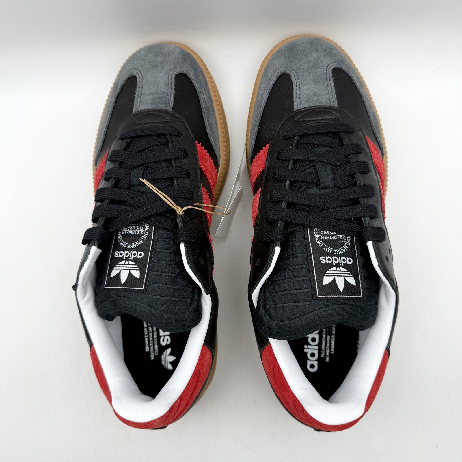 Adidas Samba XLG Sneakers MENS 8.5 WOMENS 9.5 Black Red Suede Athletic NIB
