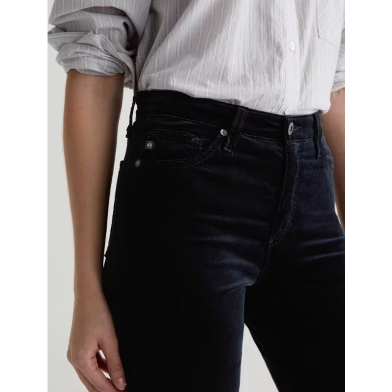 AG ADRIANO GOLDSCHMIED Mari Velvet Slim Straight Jeans SIZE 33 US 16 Black NWOT
