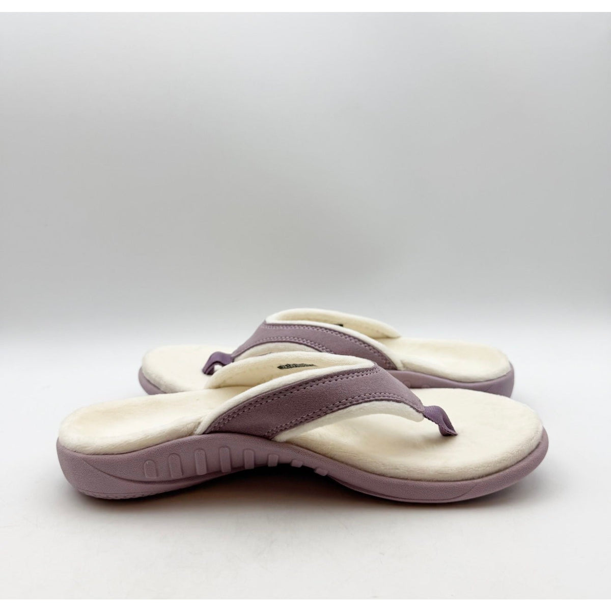 Spenco Womens Yumi Cozy Slipper Flip Flop Size 7 Plush Faux Fur Purple NIB