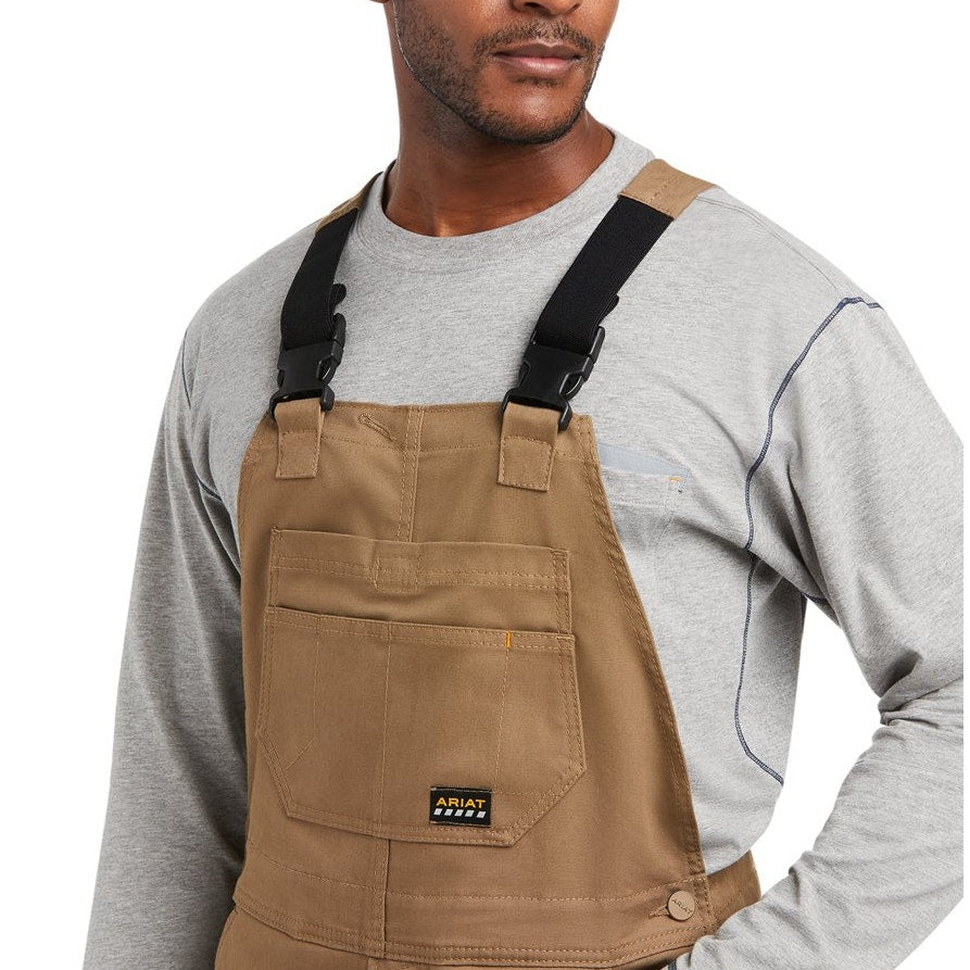 ARIAT Men's Rebar Duracanvas Insulated Bib Overalls XXL Tan Khaki NWT