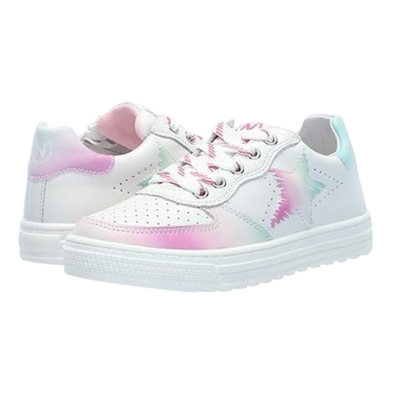 Naturino Girls Hess 2 Vl Sneakers EU 28 US 11 White Pink Blue Leather NWOB