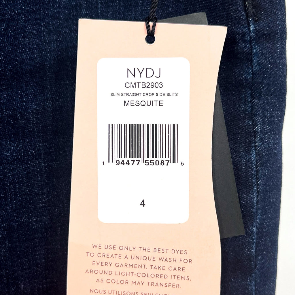 NYDJ Curves 360 Womens Slim Straight Crop Jeans Size 4 Mesquite Blue NWT