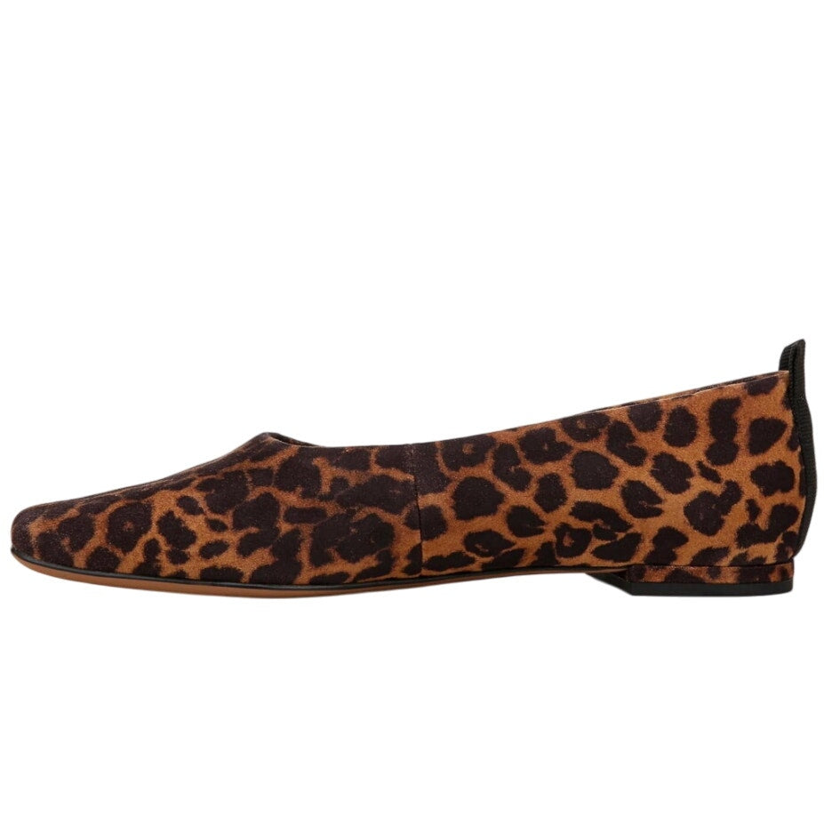 Franco Sarto Womens Vana Ballet Flat US 8 Wide EU 38.5 Brown Leopard Leather NIB