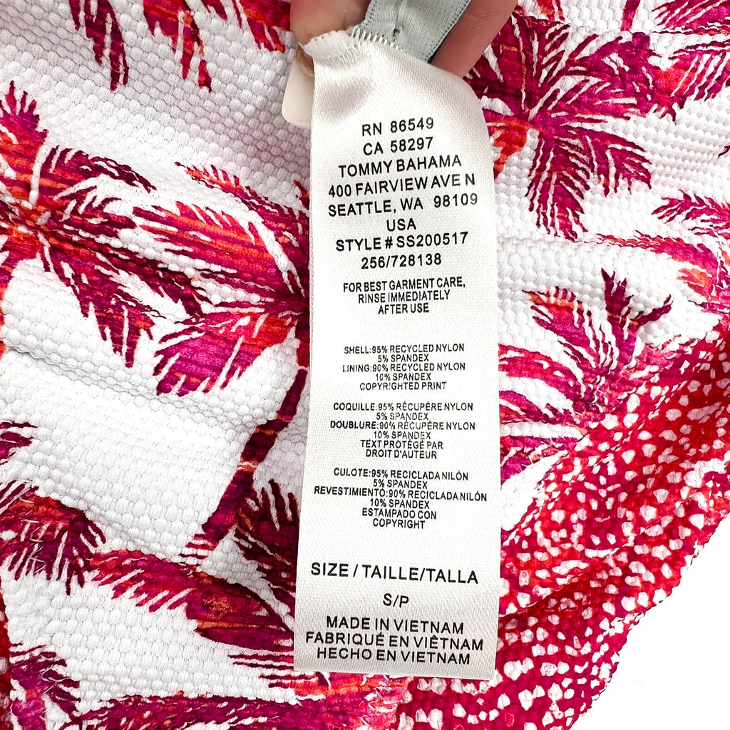 TOMMY BAHAMA Island Cays Hipster Bikini Small Pink Maui Pointelle Reversible NWT