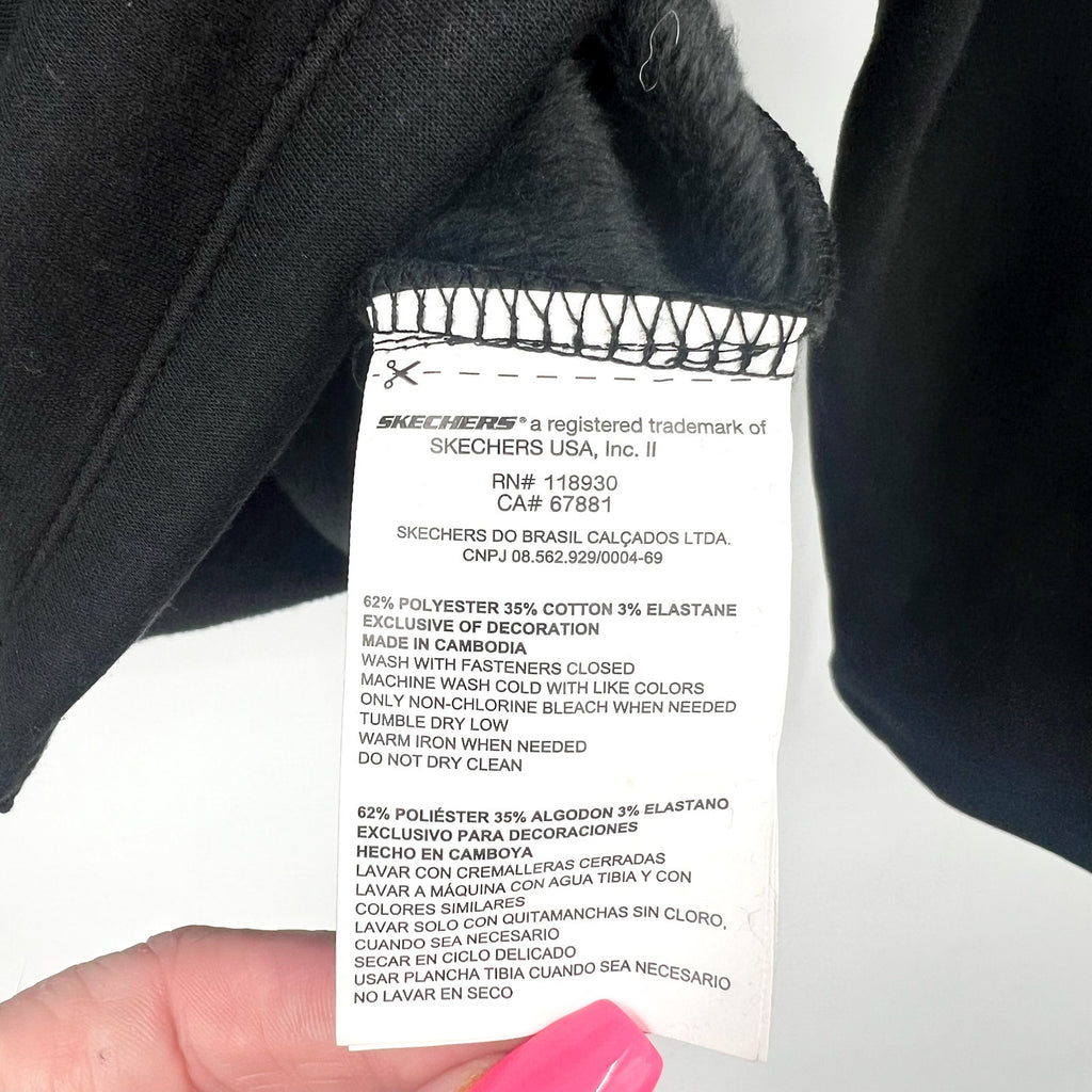 SKECHERS Women's GO Snuggle Full Zip Jacket Small Bold Black Long Sleeve NWT