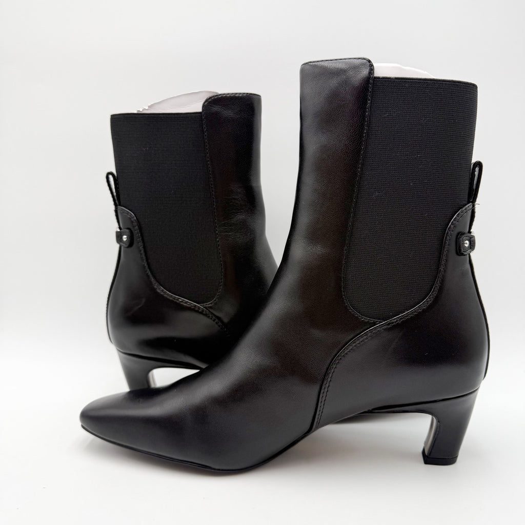 Sam Edelman Womens Margo Mid Calf Bootie Size 8 M EU 38.5 Black Leather NIB